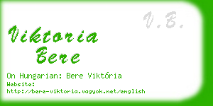 viktoria bere business card